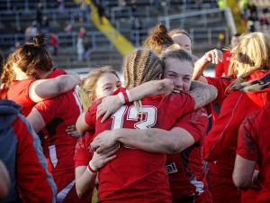 A delirious Wales celebrate toppling the World Champions!