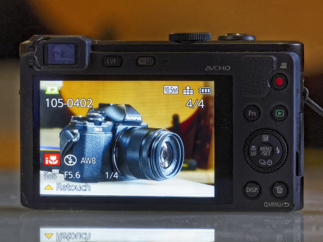 OLYMPUS OMD EM 10 DIGITAL CAMERA as seen by the Lumix LF1